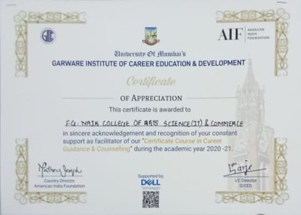 Appreciation for Participating in Career Guidance and Counselling